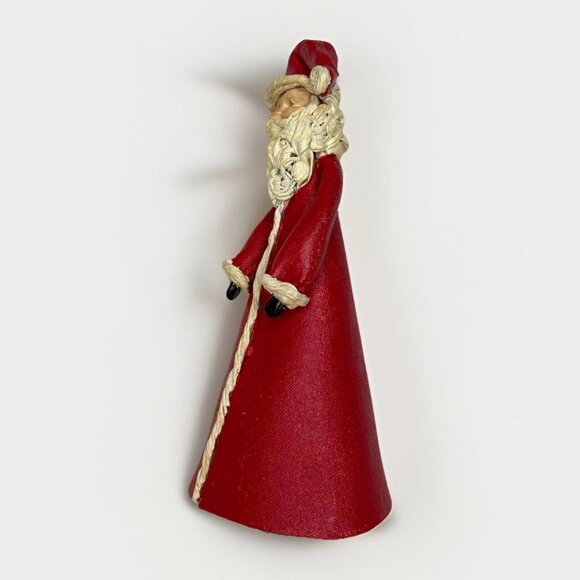 Vintage D. Hayes Pottery Santa Claus Figurine 8" 1970s Textured Sculpted Xmas - Picture 3 of 5